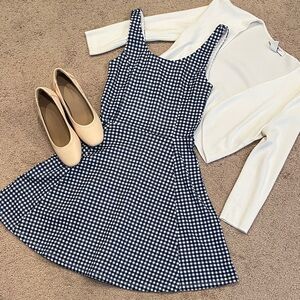 H&M Gingham Fit and Flare Dress